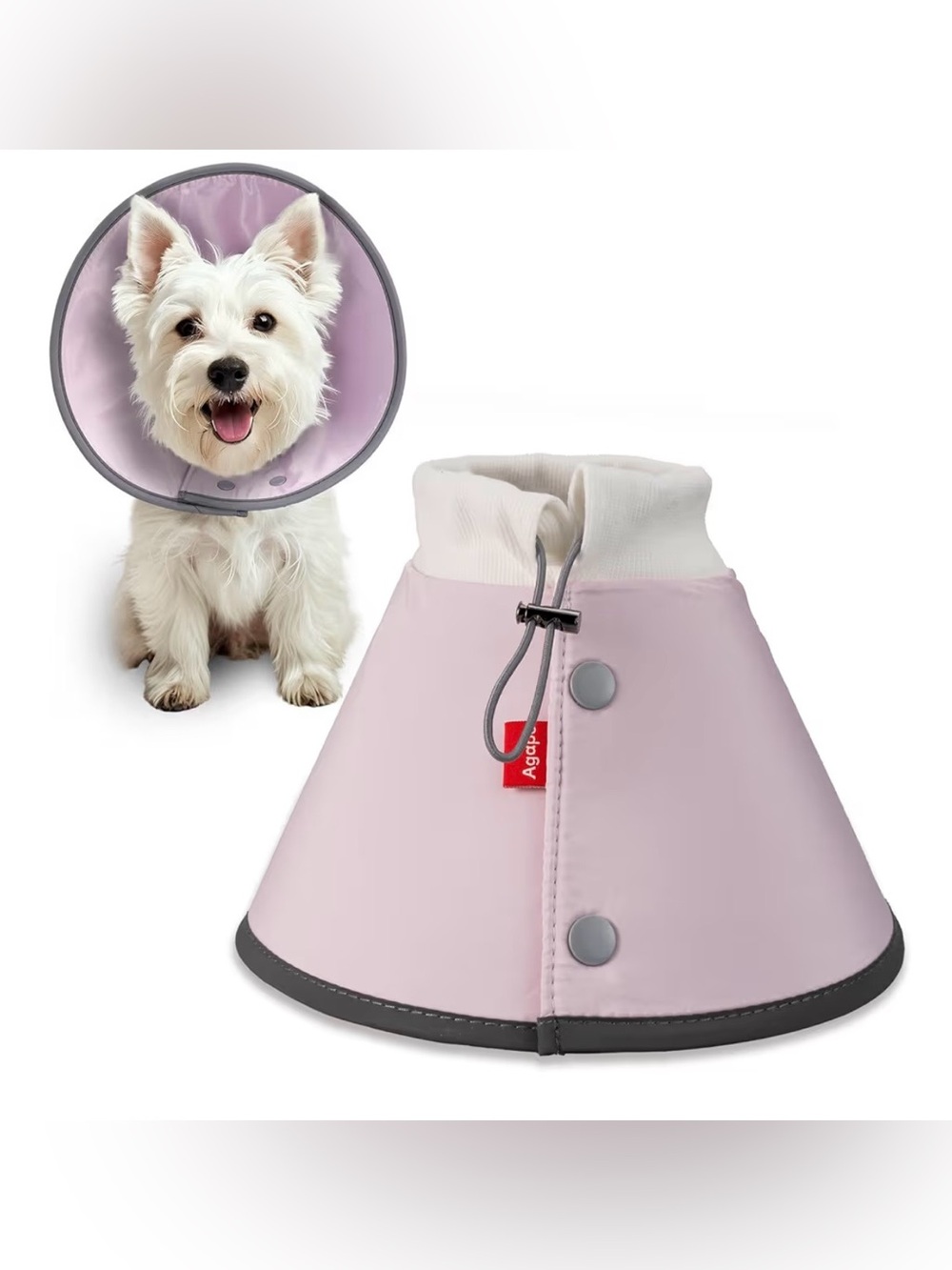 Agape Pink Soft Fabric Recovery Cone for Dogs (NEW)